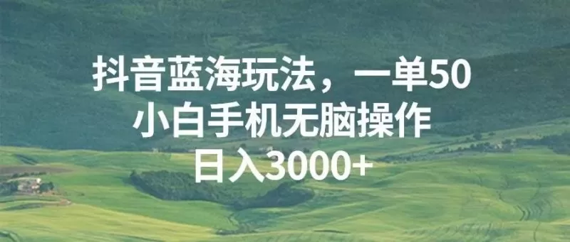 抖音蓝海玩法,一单50,小白手机无脑操作,日入3000+-颜夕资源网-第23张图片 抖音蓝海玩法,一单50,小白手机无脑操作,日入3000+-颜夕资源网-第23张图片
