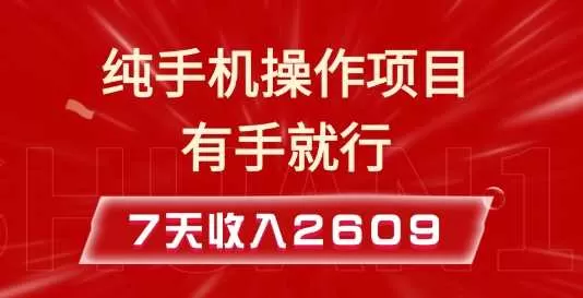 纯手机操作的小项目,有手就能做,7天收入2609+实操教程-颜夕资源网-第23张图片 纯手机操作的小项目,有手就能做,7天收入2609+实操教程-颜夕资源网-第23张图片