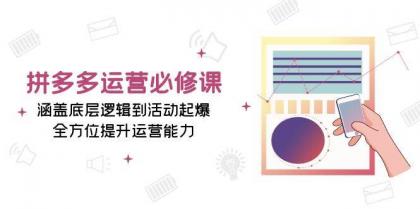 拼多多运营必修课:涵盖底层逻辑到活动起爆,全方位提升运营能力-颜夕资源网-第23张图片 拼多多运营必修课:涵盖底层逻辑到活动起爆,全方位提升运营能力-颜夕资源网-第23张图片