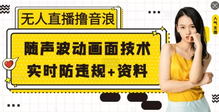 无人直播撸音浪+随声波动画面技术+实时防违规+资料-颜夕资源网-第23张图片 无人直播撸音浪+随声波动画面技术+实时防违规+资料-颜夕资源网-第23张图片