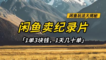 闲鱼卖纪录片,简单又赚钱的小项目,1单3块钱 1天几十单-颜夕资源网-第23张图片 闲鱼卖纪录片,简单又赚钱的小项目,1单3块钱 1天几十单-颜夕资源网-第23张图片