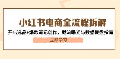 小红书电商全流程拆解:开店选品+爆款笔记创作,截流曝光与数据复盘指南-颜夕资源网-第23张图片 小红书电商全流程拆解:开店选品+爆款笔记创作,截流曝光与数据复盘指南-颜夕资源网-第23张图片