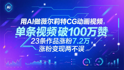 用AI做薇尔莉特CG动画视频,单条视频破100万赞,23条作品涨粉7.2万,涨粉变现两不误-颜夕资源网-第23张图片 用AI做薇尔莉特CG动画视频,单条视频破100万赞,23条作品涨粉7.2万,涨粉变现两不误-颜夕资源网-第23张图片