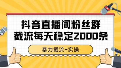 抖音直播间粉丝群截流，稳定采集数据全行业通用 2000+数据一天-颜夕资源网-第23张图片