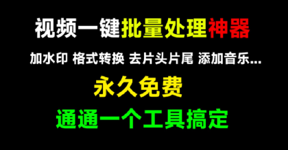 视频格式一键批量处理工具-颜夕资源网-第23张图片 视频格式一键批量处理工具-颜夕资源网-第23张图片