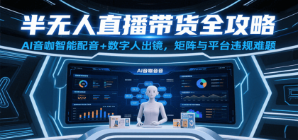 半无人直播带货全攻略:AI音咖智能配音+数字人出镜,解决账号矩阵与平台违规难题-颜夕资源网-第23张图片 半无人直播带货全攻略:AI音咖智能配音+数字人出镜,解决账号矩阵与平台违规难题-颜夕资源网-第23张图片