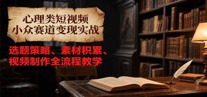 心理类短视频小众赛道变现实战,选题策略、素材积累、视频制作全流程教学-颜夕资源网-第23张图片 心理类短视频小众赛道变现实战,选题策略、素材积累、视频制作全流程教学-颜夕资源网-第23张图片