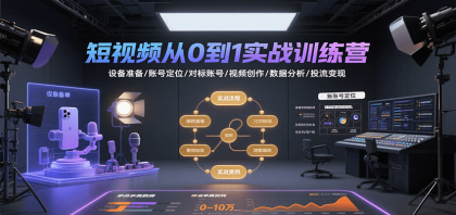 短视频从0到1实战训练营:设备准备/账号定位/对标账号/视频创作/数据分析/投流变现-颜夕资源网-第23张图片 短视频从0到1实战训练营:设备准备/账号定位/对标账号/视频创作/数据分析/投流变现-颜夕资源网-第23张图片