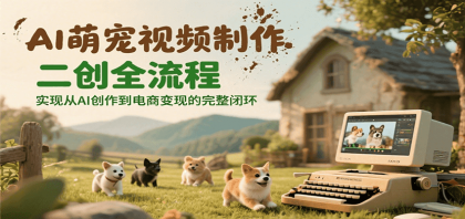 AI萌宠视频制作二创全流程,实现从AI创作到电商变现的完整闭环-颜夕资源网-第23张图片 AI萌宠视频制作二创全流程,实现从AI创作到电商变现的完整闭环-颜夕资源网-第23张图片