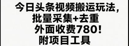 今日头条视频搬运玩法,软件一键去重,轻松日入500+附项目工具-颜夕资源网-第23张图片 今日头条视频搬运玩法,软件一键去重,轻松日入500+附项目工具-颜夕资源网-第23张图片