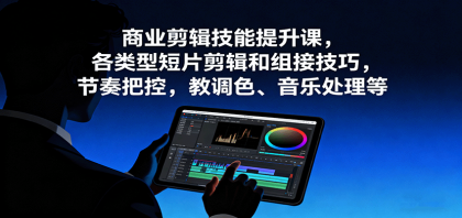 商业剪辑技能提升课,各类型短片剪辑和组接技巧,节奏把控,教调色、音乐处理等-颜夕资源网-第23张图片 商业剪辑技能提升课,各类型短片剪辑和组接技巧,节奏把控,教调色、音乐处理等-颜夕资源网-第23张图片