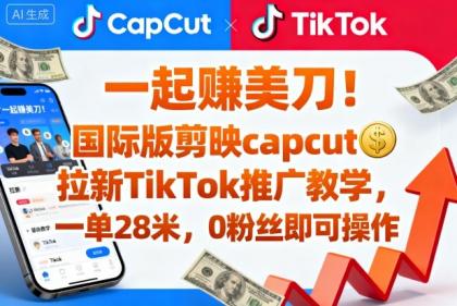 一起賺美刀!国际版剪映capcut拉新TikTok推广教学,一单28米,0粉丝即可操作(附推广入口和教学)-颜夕资源网-第23张图片 一起賺美刀!国际版剪映capcut拉新TikTok推广教学,一单28米,0粉丝即可操作(附推广入口和教学)-颜夕资源网-第23张图片