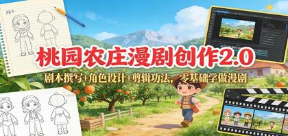 桃园农庄漫剧创作2.0:剧本撰写+角色设计+剪辑功法,零基础学做漫剧-颜夕资源网-第23张图片 桃园农庄漫剧创作2.0:剧本撰写+角色设计+剪辑功法,零基础学做漫剧-颜夕资源网-第23张图片