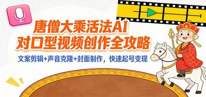 “大乘活法”AI对口型视频创作全攻略:文案剪辑+声音克隆+封面制作,快速起号变现-颜夕资源网-第23张图片 “大乘活法”AI对口型视频创作全攻略:文案剪辑+声音克隆+封面制作,快速起号变现-颜夕资源网-第23张图片