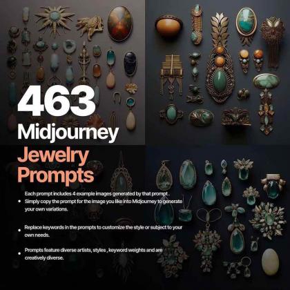 463个Midjourney珠宝摄影提示词:覆盖全品类珠宝,AI设计秒出专业效果-颜夕资源网-第24张图片 463个Midjourney珠宝摄影提示词:覆盖全品类珠宝,AI设计秒出专业效果-颜夕资源网-第24张图片