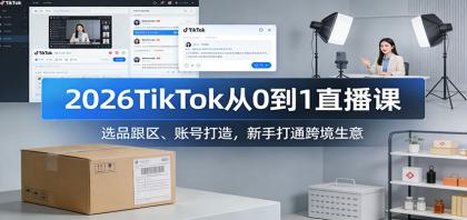 2026TikTok从0到1直播课:选品跟区、账号打造,新手打通跨境生意-颜夕资源网-第23张图片 2026TikTok从0到1直播课:选品跟区、账号打造,新手打通跨境生意-颜夕资源网-第23张图片