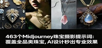 463个Midjourney珠宝摄影提示词:覆盖全品类珠宝,AI设计秒出专业效果-颜夕资源网-第23张图片 463个Midjourney珠宝摄影提示词:覆盖全品类珠宝,AI设计秒出专业效果-颜夕资源网-第23张图片