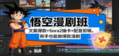 悟空漫剧班:文案爆款+Sora2抽卡+配音剪辑,新手也能做爆款漫剧-颜夕资源网-第23张图片 悟空漫剧班:文案爆款+Sora2抽卡+配音剪辑,新手也能做爆款漫剧-颜夕资源网-第23张图片