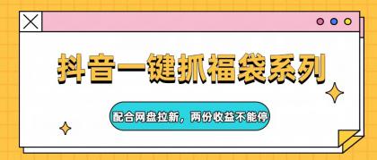 抖音一键抓福袋系列,配合网盘拉新,两份收益不能停-颜夕资源网-第23张图片 抖音一键抓福袋系列,配合网盘拉新,两份收益不能停-颜夕资源网-第23张图片
