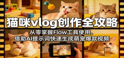 猫咪vlog创作全攻略:从零掌握Flow工具使用,借助AI提示词快速生成萌宠爆款视频-颜夕资源网-第23张图片 猫咪vlog创作全攻略:从零掌握Flow工具使用,借助AI提示词快速生成萌宠爆款视频-颜夕资源网-第23张图片