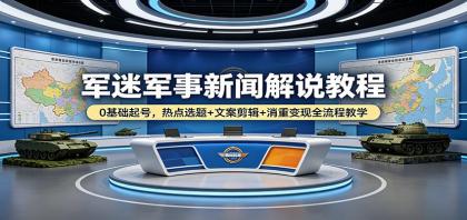 军迷军事新闻解说教程:0基础起号,热点选题+文案剪辑+消重变现全流程教学-颜夕资源网-第23张图片 军迷军事新闻解说教程:0基础起号,热点选题+文案剪辑+消重变现全流程教学-颜夕资源网-第23张图片