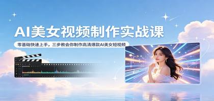 AI美女视频制作实战课:零基础快速上手,三步教会你制作高清爆款AI美女短视频-颜夕资源网-第23张图片 AI美女视频制作实战课:零基础快速上手,三步教会你制作高清爆款AI美女短视频-颜夕资源网-第23张图片