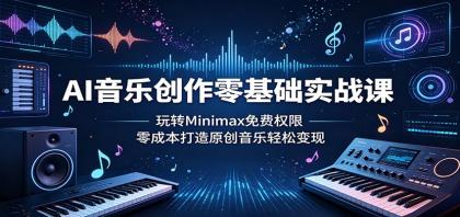 AI音乐创作零基础实战课:玩转Minimax免费权限,零成本打造原创音乐轻松变现-颜夕资源网-第23张图片 AI音乐创作零基础实战课:玩转Minimax免费权限,零成本打造原创音乐轻松变现-颜夕资源网-第23张图片