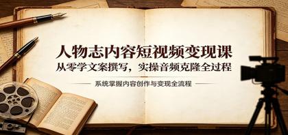 人物志内容短视频变现课:从零学文案撰写,实操音频克隆全过程-颜夕资源网-第23张图片 人物志内容短视频变现课:从零学文案撰写,实操音频克隆全过程-颜夕资源网-第23张图片