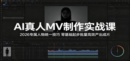 AI真人MV制作实战课:2026专属人物统一技巧,零基础起步批量高效产出成片-颜夕资源网-第23张图片 AI真人MV制作实战课:2026专属人物统一技巧,零基础起步批量高效产出成片-颜夕资源网-第23张图片