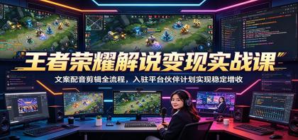 王者荣耀解说变现实战课:文案配音剪辑全流程,入驻平台伙伴计划实现稳定增收-颜夕资源网-第23张图片 王者荣耀解说变现实战课:文案配音剪辑全流程,入驻平台伙伴计划实现稳定增收-颜夕资源网-第23张图片