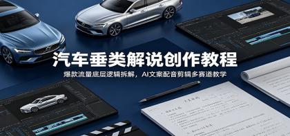 汽车垂类解说创作教程:爆款流量底层逻辑拆解,AI文案配音剪辑多赛道教学-颜夕资源网-第23张图片 汽车垂类解说创作教程:爆款流量底层逻辑拆解,AI文案配音剪辑多赛道教学-颜夕资源网-第23张图片