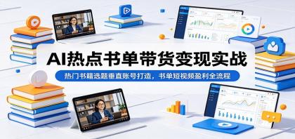 AI热点书单带货变现实战:热门书籍选题垂直账号打造,书单短视频盈利全流程-颜夕资源网-第23张图片 AI热点书单带货变现实战:热门书籍选题垂直账号打造,书单短视频盈利全流程-颜夕资源网-第23张图片