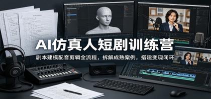 AI仿真人短剧训练营:剧本建模配音剪辑全流程,拆解成熟案例,搭建变现闭环-颜夕资源网-第23张图片 AI仿真人短剧训练营:剧本建模配音剪辑全流程,拆解成熟案例,搭建变现闭环-颜夕资源网-第23张图片