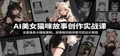 AI美女猫咪故事创作实战课:全套角色卡模板案例,故事板风格参数可控出片教程-颜夕资源网-第23张图片 AI美女猫咪故事创作实战课:全套角色卡模板案例,故事板风格参数可控出片教程-颜夕资源网-第23张图片