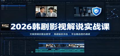2026韩剧影视解说实战课:文案剪辑封面全教学,规避版权冲击平台精选签约通道-颜夕资源网-第23张图片 2026韩剧影视解说实战课:文案剪辑封面全教学,规避版权冲击平台精选签约通道-颜夕资源网-第23张图片