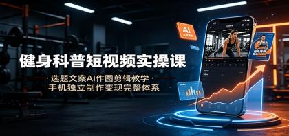 健身科普短视频实操课:选题文案AI作图剪辑教学,手机独立制作变现完整体系-颜夕资源网-第23张图片 健身科普短视频实操课:选题文案AI作图剪辑教学,手机独立制作变现完整体系-颜夕资源网-第23张图片