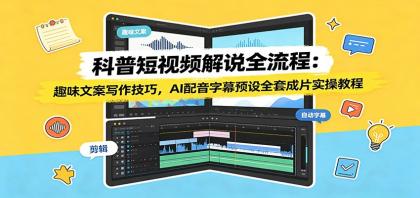 科普短视频解说全流程:趣味文案写作技巧,AI配音字幕预设全套成片实操教程-颜夕资源网-第23张图片 科普短视频解说全流程:趣味文案写作技巧,AI配音字幕预设全套成片实操教程-颜夕资源网-第23张图片