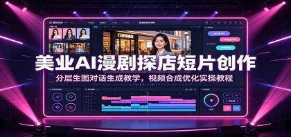 美业AI漫剧探店短片创作:分层生图对话生成教学,视频合成优化实操教程-颜夕资源网-第23张图片 美业AI漫剧探店短片创作:分层生图对话生成教学,视频合成优化实操教程-颜夕资源网-第23张图片