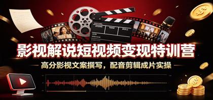 影视解说短视频变现特训营:高分影视文案撰写,配音剪辑成片实操-颜夕资源网-第23张图片 影视解说短视频变现特训营:高分影视文案撰写,配音剪辑成片实操-颜夕资源网-第23张图片