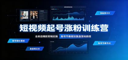 短视频起号涨粉训练营:全类目爆款剪辑实操,账号节奏规划复盘落地教程-颜夕资源网-第23张图片 短视频起号涨粉训练营:全类目爆款剪辑实操,账号节奏规划复盘落地教程-颜夕资源网-第23张图片