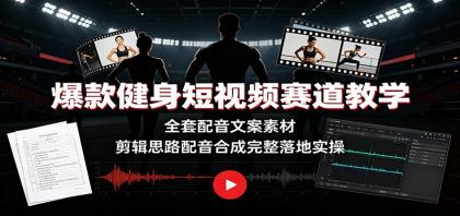 爆款健身短视频赛道教学:全套配音文案素材,剪辑思路配音合成完整落地实操-颜夕资源网-第23张图片 爆款健身短视频赛道教学:全套配音文案素材,剪辑思路配音合成完整落地实操-颜夕资源网-第23张图片