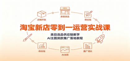 淘宝新店零到一运营实战课:类目选品供应链教学,AI主图测款推广落地教程-颜夕资源网-第23张图片 淘宝新店零到一运营实战课:类目选品供应链教学,AI主图测款推广落地教程-颜夕资源网-第23张图片