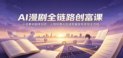 AI漫剧全链路创富课：小说素材剧本创作，人物场景AI生成剪辑发布变现全流程-颜夕资源网-第23张图片