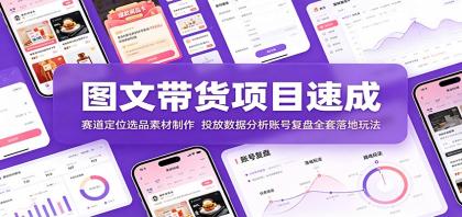 图文带货项目速成:赛道定位选品素材制作,投放数据分析账号复盘全套落地玩法-颜夕资源网-第23张图片 图文带货项目速成:赛道定位选品素材制作,投放数据分析账号复盘全套落地玩法-颜夕资源网-第23张图片