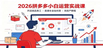 2026拼多多小白运营实战课：开店选品美工，直通车全站托管高投产教程-颜夕资源网-第23张图片