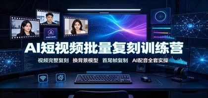 AI短视频批量复刻训练营:视频完整复刻,换背景模型、首尾帧复制、AI配音全套实操-颜夕资源网-第23张图片 AI短视频批量复刻训练营:视频完整复刻,换背景模型、首尾帧复制、AI配音全套实操-颜夕资源网-第23张图片