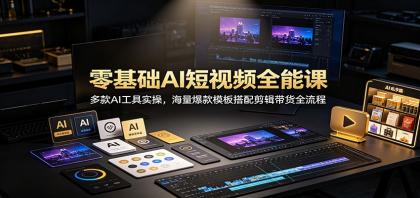 零基础AI短视频全能课:多款AI工具实操,海量爆款模板搭配剪辑带货全流程-颜夕资源网-第23张图片 零基础AI短视频全能课:多款AI工具实操,海量爆款模板搭配剪辑带货全流程-颜夕资源网-第23张图片