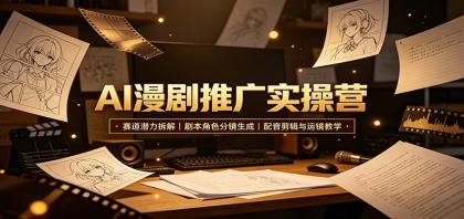 AI漫剧推广实操营:赛道潜力拆解,剧本角色分镜生成,配音剪辑与运镜教学-颜夕资源网-第23张图片 AI漫剧推广实操营:赛道潜力拆解,剧本角色分镜生成,配音剪辑与运镜教学-颜夕资源网-第23张图片
