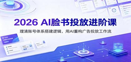 2026 AI脸书投放进阶课:理清账号体系搭建逻辑,用AI重构广告投放工作流(更新)-颜夕资源网-第23张图片 2026 AI脸书投放进阶课:理清账号体系搭建逻辑,用AI重构广告投放工作流(更新)-颜夕资源网-第23张图片