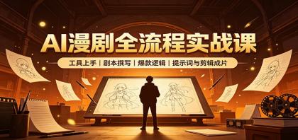 AI漫剧全流程实战课:工具上手、剧本撰写、爆款逻辑、提示词与剪辑成片-颜夕资源网-第23张图片 AI漫剧全流程实战课:工具上手、剧本撰写、爆款逻辑、提示词与剪辑成片-颜夕资源网-第23张图片